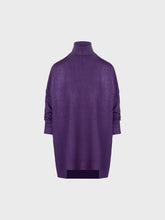 Maglia over con collo a ciambella viola - Linea Lola | Sandro Ferrone