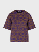 T-shirt jacquard fantasia viola e bruciato - Linea Lola | Sandro Ferrone