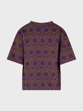 T-shirt jacquard fantasia viola e bruciato - Linea Lola | Sandro Ferrone