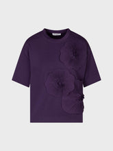 T-shirt fiore plisse viola - Daily Style | Sandro Ferrone