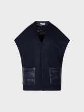 Gilet combinato maglia-piumino blu - Capispalla Lola | Sandro Ferrone