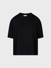 Maglia satin con maniche a gomito nera - NERO | Sandro Ferrone