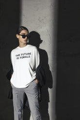 Maglia t-shirt bianca The Future is Female - Daily Style | Sandro Ferrone