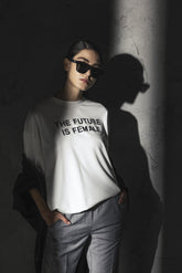 Maglia t-shirt bianca The Future is Female - Daily Style | Sandro Ferrone