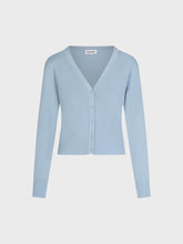 Cardigan viscosa crepe tricot celeste in viscosa - CELESTE | Sandro Ferrone