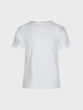 T-shirt bianca in cotone collo perle e strass - BIANCO | Sandro Ferrone