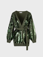 Cardigan ricamato con  paillettes - Nuova Collezione | Sandro Ferrone