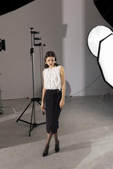 Camicia con volants in  georgette - Nuova Collezione Sandro Ferrone | Sandro Ferrone