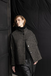 Cappa in tessuto diagonale paillettes - Nuova Collezione Lola | Sandro Ferrone