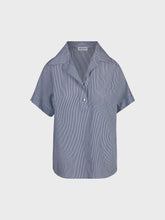 Camicia con scollo polo  in viscosa rigata - Promo Flash | Sandro Ferrone | Sandro Ferrone