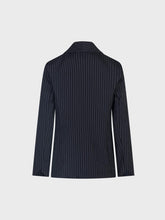 Giacca rigata con revers sciallato - NERO | Sandro Ferrone