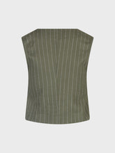 Gilet gessato con allacciatura asimmetrica - MILITARE | Sandro Ferrone