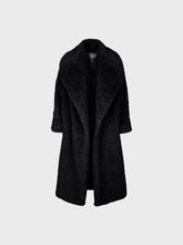 Cappotto over in ecopelliccia nero - NERO | Sandro Ferrone