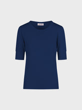 Maglia viscosa crepe tricot blu in viscosa - BLU | Sandro Ferrone