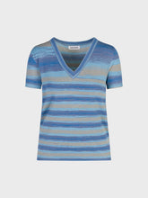 Maglia shaded yarn blu in viscosa - BLU | Sandro Ferrone