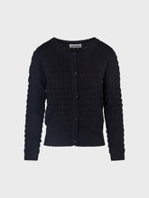 Cardigan embossed nero in viscosa - NERO | Sandro Ferrone